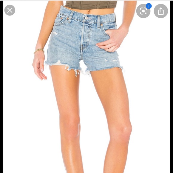levi wedgie jean shorts